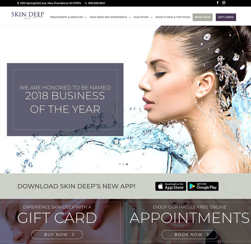 Skin Deep Salon And Spa Website Clear Point Designs